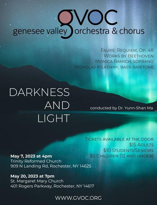 GVOC Spring 2023 concert: Darkness and Light